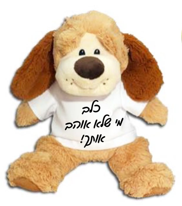 הדפסה על כלב גדול בשני גדלים לבחירה