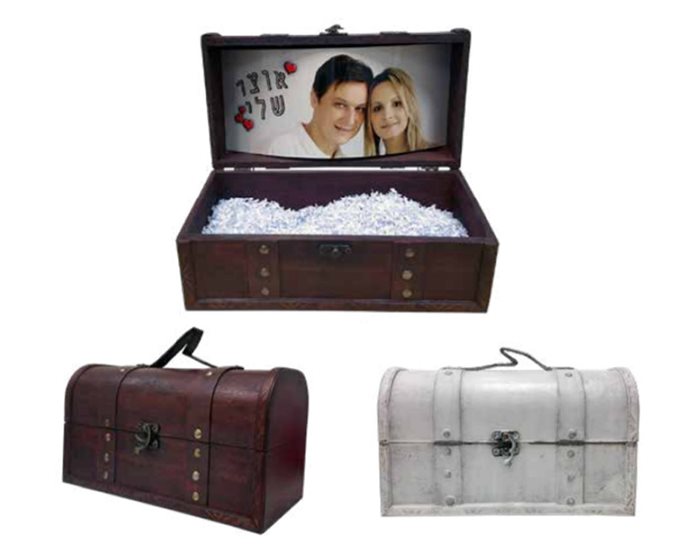 הדפסה על תיבת אוצר עם תמונה