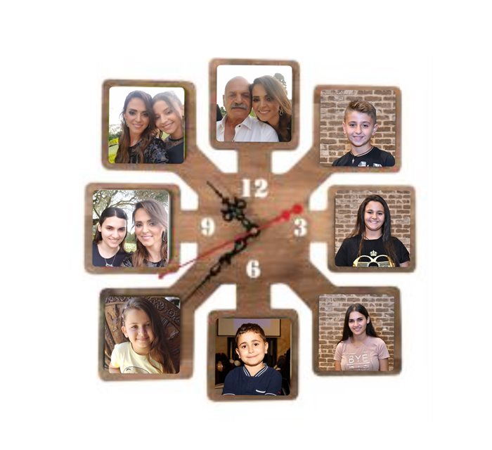 הדפסה על שען עץ עם 8 תמונות