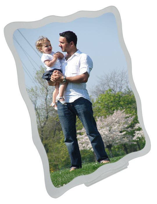 הדפסה על זכוכית מעמד מלבן עם גלים