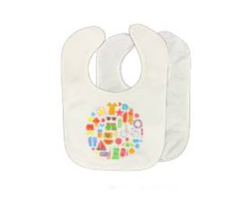 הדפסה על סינר לבן לתינוק