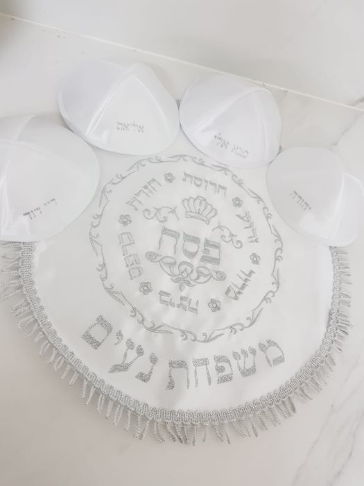 הדפסה על כיסוי מצות וכיפות מסאטן