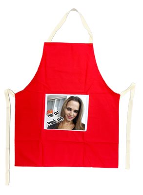 סינר אדום עם כיס 60 שח