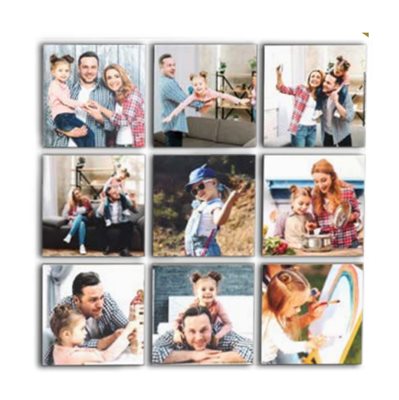 הדפסה על מארז אינסטגרם 9 רבועי עץ בלוק