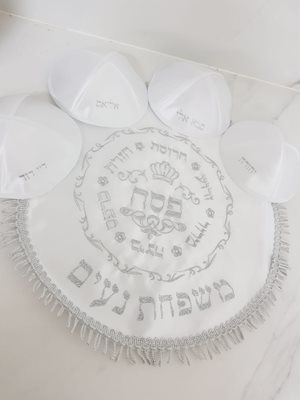 הדפסה על כיסוי מצות וכיפות מסאטן